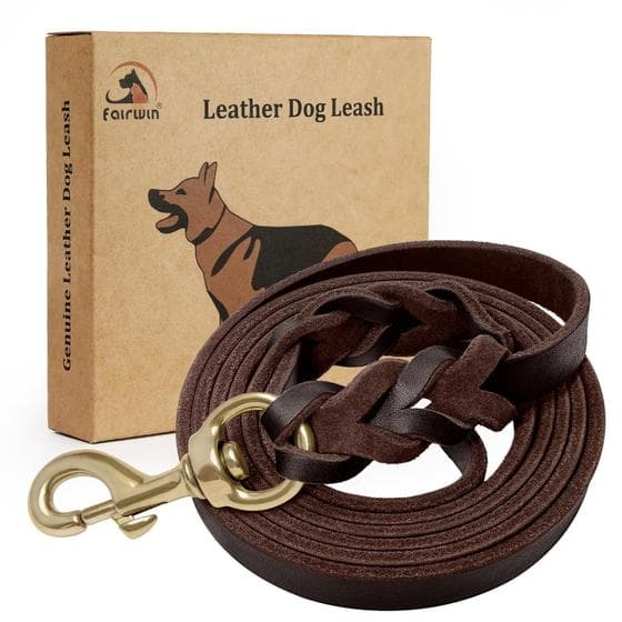 Coleira de Couro Luxo Cães Médios 3
