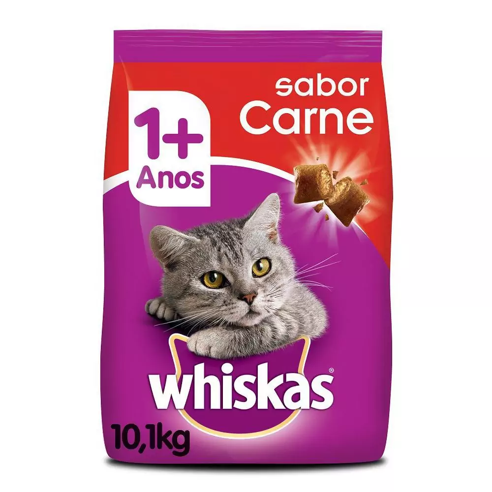 Ração Whiskas Gatos Adultos Carne 10,1kg